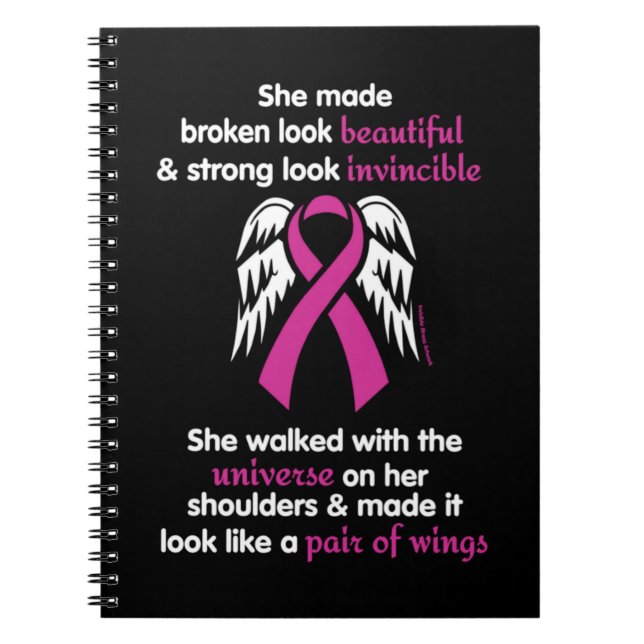 Invincible/Her...Breast Cancer Notebook (Front)
