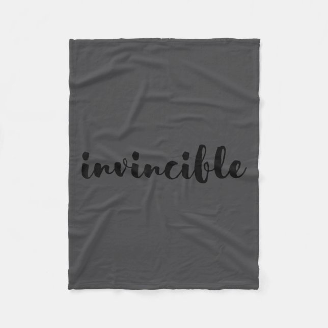 Invincible - Motivational  Fleece Blanket (Front)