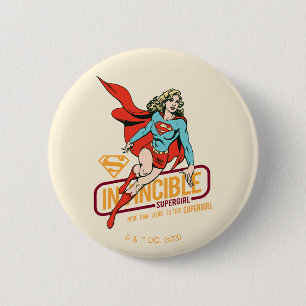Invincible Supergirl Retro Graphic 6 Cm Round Badge