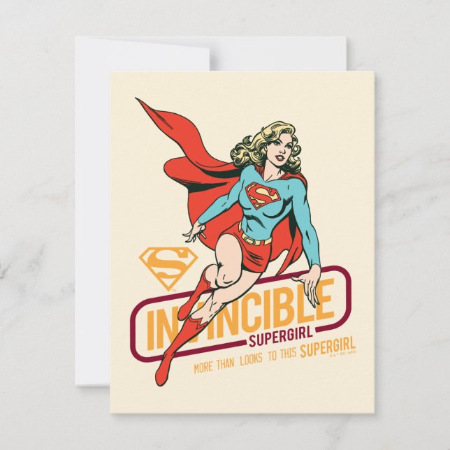 Invincible Supergirl Retro Graphic Card (Front)
