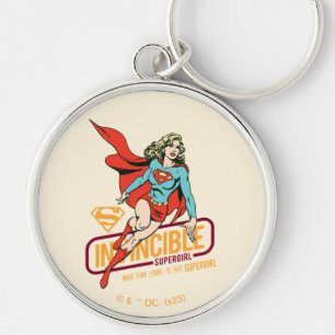 Invincible Supergirl Retro Graphic Key Ring