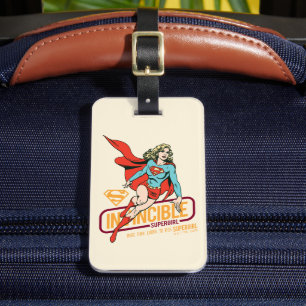 Invincible Supergirl Retro Graphic Luggage Tag