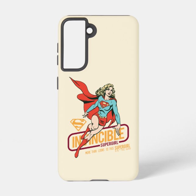 Invincible Supergirl Retro Graphic Samsung Galaxy S21 Case (Back)