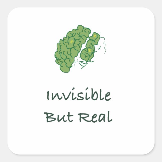 Invisible but real square sticker (Front)