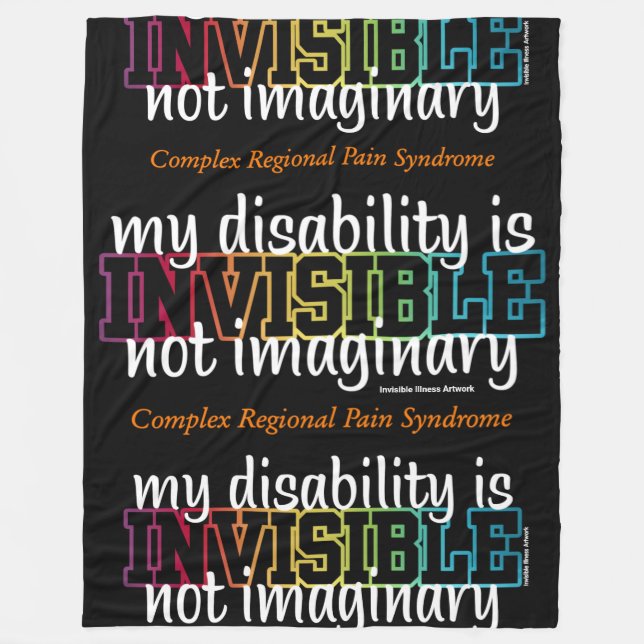 INVISIBLE...CRPS FLEECE BLANKET (Front)