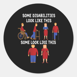 Invisible Disabilities and Mental Health Awareness Classic Round Sticker