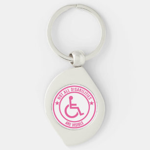 Invisible Disability Awareness Decal Key Ring