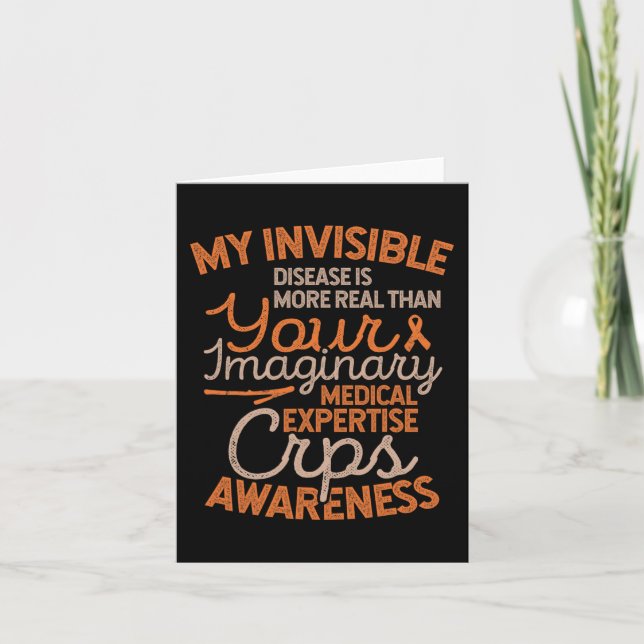 Invisible Disease RSD CRPS Awareness  Card (Front)