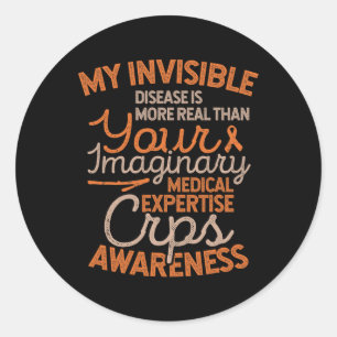 Invisible Disease RSD CRPS Awareness Classic Round Sticker