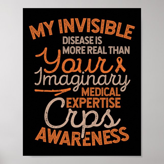 Invisible Disease RSD CRPS Awareness  Poster (Front)