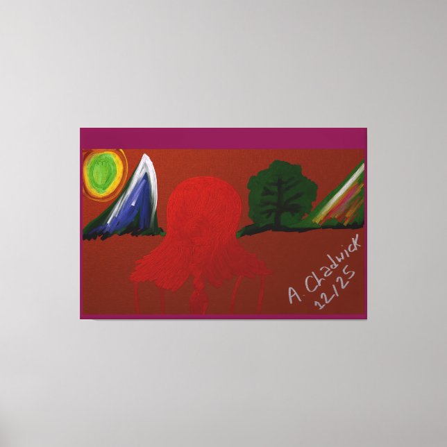 Invisible Girl Trapped in Another Universe Canvas Print (Front)