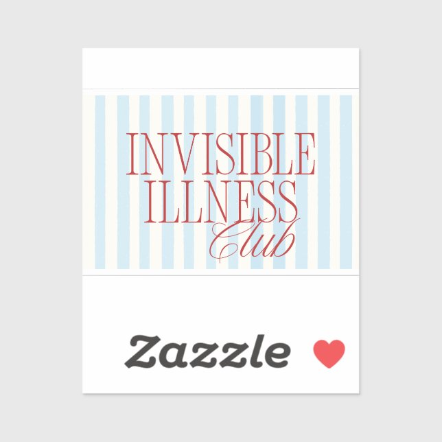 'Invisible Illness Club' Cute Spoonie Sticker (Sheet)