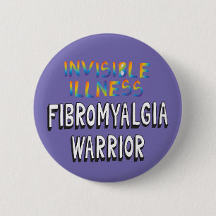 Invisible illness Fibromyalgia Warrior pin badge