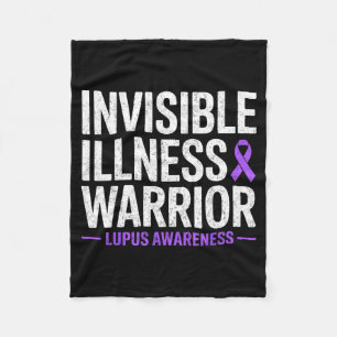 Invisible illness warrior lupus awareness sle fleece blanket