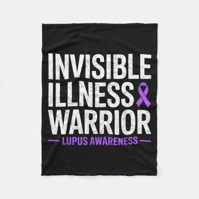 Invisible illness warrior lupus awareness sle fleece blanket (Front)