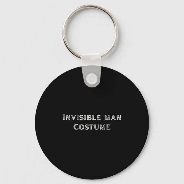 Invisible Man Costume Funny Lazy Halloween Party  Key Ring (Front)