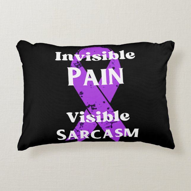 Invisible Pain Sarcastic Decorative Cushion (Front)