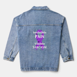 Invisible Pain Sarcastic Denim Jacket