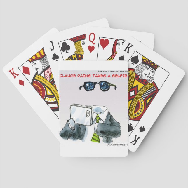 Invisible Selfie Funny Playing Cards (Back)