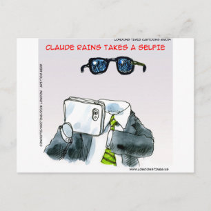 Invisible Selfie Funny Postcard