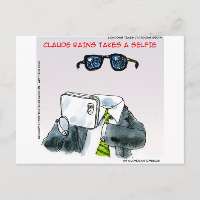 Invisible Selfie Funny Postcard (Front)