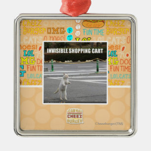 INVISIBLE SHOPPING CART METAL TREE DECORATION