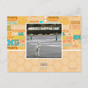 INVISIBLE SHOPPING CART POSTCARD