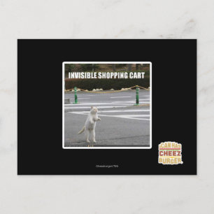 INVISIBLE SHOPPING CART POSTCARD