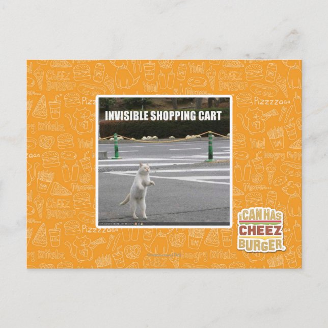 INVISIBLE SHOPPING CART POSTCARD (Front)