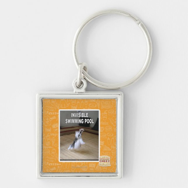Invisible Swimming Pool Key Ring (Front)
