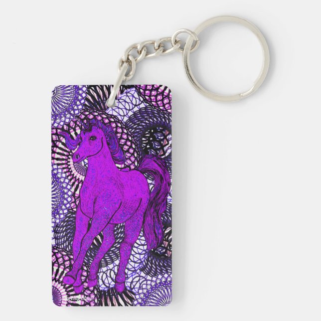 Invisible Unicorn Key Ring (Back)