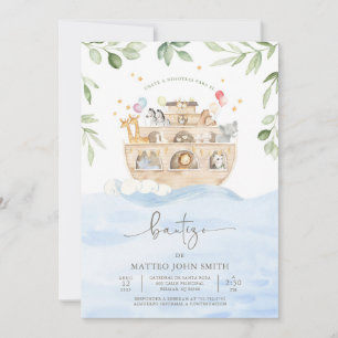 Invitación al Bautismo del Arca de Noé Invitation