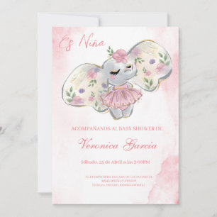 Invitacion baby shower para niña invitation