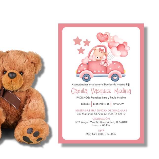 Invitacion Bautizo For Girls Catholic Baptism Invitation (Creator Uploaded)
