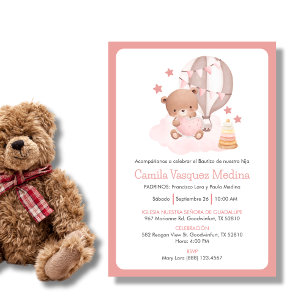 Invitacion Bautizo For Girls Christening Baptism Invitation