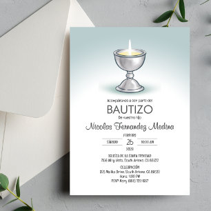 Invitacion Bautizo Minimalist Chalice Baptism Invitation