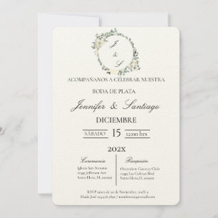 Invitación boda de plata invitation