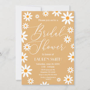 Invitación Boho Daisies Bridal Shower party Invitation
