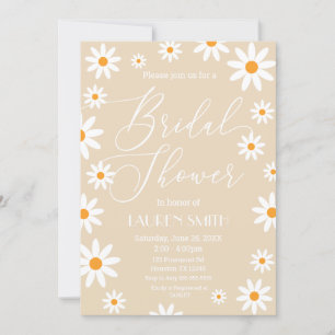 Invitación Boho Daisies Bridal Shower party Invitation