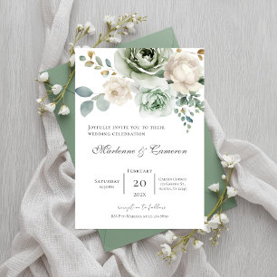 Invitación Boho Floral Wedding Invitation