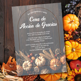 Invitación Cena de Acción de Gracias Con Calabazas Invitation