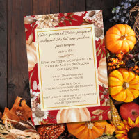 Invitación Cena de Acción de Gracias Cristiana