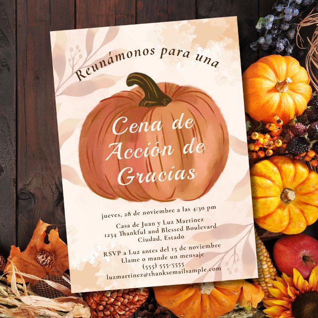 Invitación Cena de Acción de Gracias Linda Invitation (Creator Uploaded)