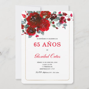 Invitación de 65 Años Mujer Invitation