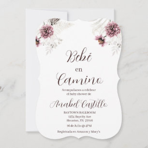 Invitación de baby shower de flores silvestres invitation
