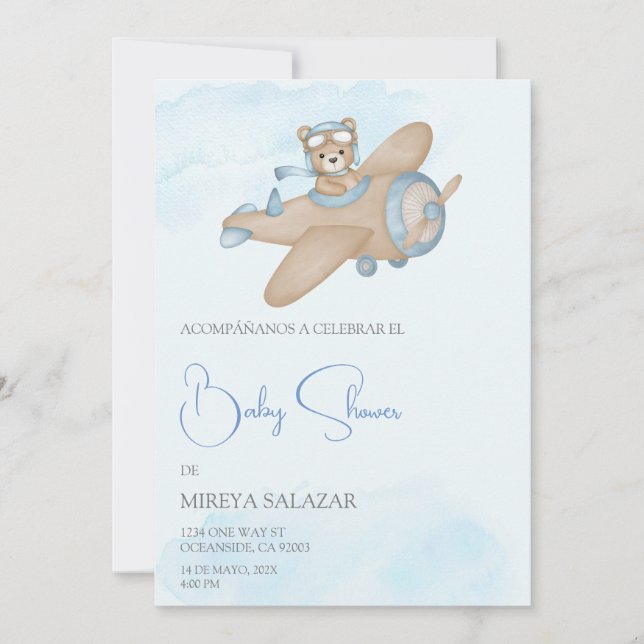 Invitación de baby shower para niño invitation (Front)