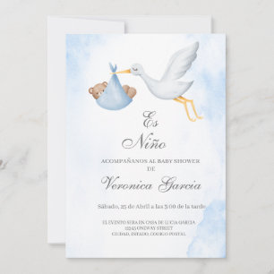 Invitacion de baby shower para niño invitation