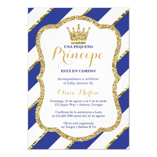 Invitacion De Baby Shower Para Un Principe Invitation Zazzle Co Uk