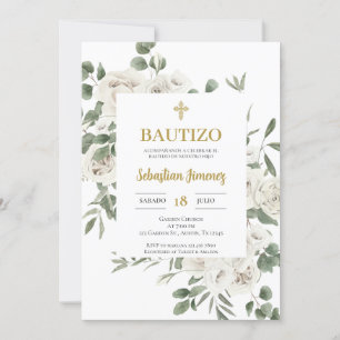 Invitación de bautismo en español invitation