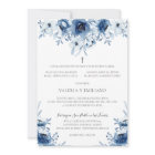 Invitación de Boda Catolica Azul Marino Wedding 